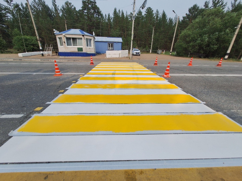 На федеральной трассе А-350 Чита – Забайкальск обновляют пешеходные переходы